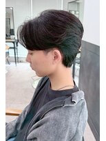 ネオリーブ クーロ メゾン 横浜(Neolive curro Maison)&nbsp;韓国マッシュ　センターパートフェザーパーマ　MEN’S HAIR