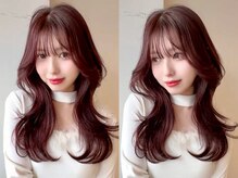 福岡市/縮毛矯正/学割U24/顔周りカット/ブリーチ/レイヤーカット