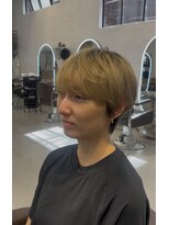 アロッタ 梅田茶屋町(alotta) 丸みシルエットで可愛い◎ハイトーンベージュ×マッシュショート