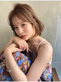 Melt【新宿】ミルクティーベージュ×レイヤーボブ