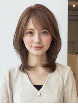 ハーツ 青山表参道店(Heart's)&nbsp;白髪ぼかし脱白髪染め似合わせミディアムレイヤー40代50代60代