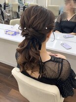 京都ヘアセット着付け専門サロン 夢館 五条店(yumeyakata)&nbsp;ルーズなローポニスタイル