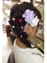 コアフィールフィス(COIFFURE fils) みつあみアレンジ