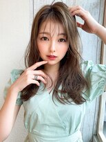 アフロート ディル(AFLOAT D'L)&nbsp;アフロート矢田菜津紀　シースルーバング20代30代大人髪型