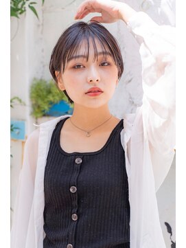 エース (ACE) ACE シースルーバングショート×アッシュグレー