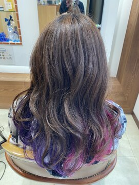 ヘアー リッツ 武豊店(Hair Ritz) 紫×ピンク