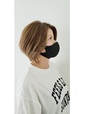 ふんわり前下がりボブ