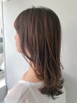 リヤン 表参道(lyann) ベビーバングボブルフナチュラルカールビターショコラベージュ