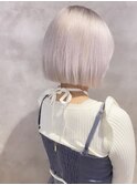 ミニボブ×ホワイトアッシュ