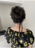 パーマ風アップスタイル♪