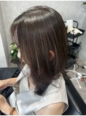 【qpula 城慎太郎】白髪ぼかしハイライト＋オリーブグレージュ