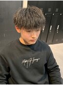 メンズパーマ/ソフトツイストスパイラル/刈り上げマッシュ