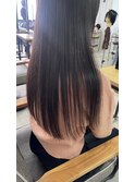 ブリーチなし ナチュラルブラウンカラー