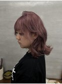 ピンク/くびれ巻き/ハイトーン