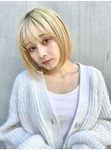 顔まわりレイヤーボブ