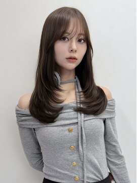 ハピネス 梅田茶屋町店(HAPPINESS) 韓国風/レイヤーカット/顔周り/顔まわり/髪質改善/ベージュ
