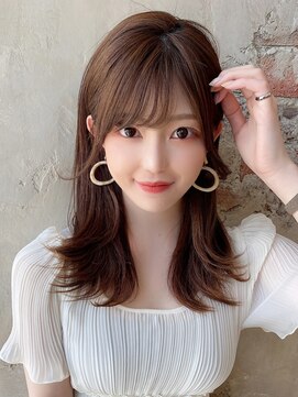 アフロート エル 錦糸町(AFLOAT L) 20代30代に人気！後れ毛がかわいい暗髪の韓国風くびれヘア