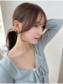 結んだ時まで可愛い小顔顔周りカットシースルーバング
