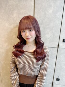 #名古屋#栄#プルエクステ#エクステ#カラー#ロング#ピンク