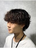 【波巻きウルフ】【波巻きパーマ】T