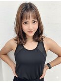 20代30代◎冬の暗めカラー×くびれレイヤーカットで小顔美人