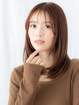 ドクターズサロン LAB 小山店&nbsp;シースルーバングモカブラウン艶感ストレートj小山20代30代40代