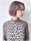 *くせ毛風顎ラインボブ外国人風ミニボブ耳かけボブ小顔ボブディ