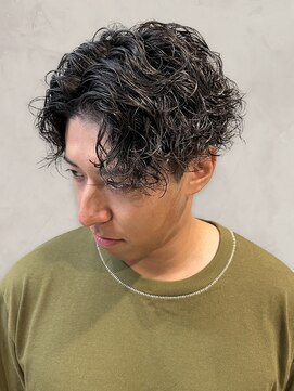 アース 天満橋店(HAIR & MAKE EARTH) 秋カラー◆シャドウパーマ×韓国風センターパートで大人っぽく