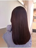 柔らかピンクブラウン×艶ロング