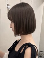 アイドットプラス オオサカ 心斎橋 難波(i.+OSAKA)&nbsp;似合わせボブ/ミニボブ/ミルクティーベージュ/縮毛矯正