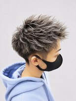 メンズレオ 野田阪神店(men's LEO)&nbsp;シルバーアッシュ×刈り上げアップバングマッシュ