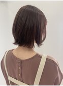 軽やかボブ×ピンクベージュ