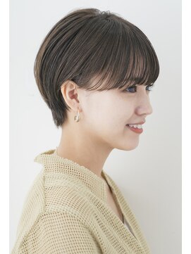 ガーデン タチカワ(garden tachikawa) 暗髪×耳掛けショート×ワイドバング