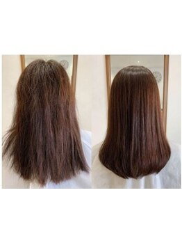 しっかりクセを伸ばし柔らかい艶髪に髪質改善します！今まで諦めていた方も理想の褒められヘアに[髪質改善]