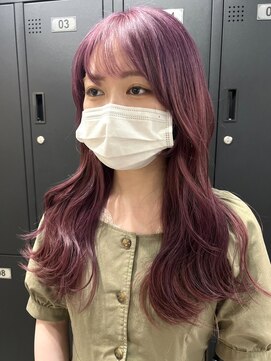 ムク 横浜店(muku) ダブルカラーピンクベージュベージュカラーケアブリーチレイヤー