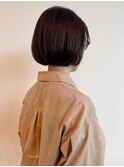 韓国風丸みボブ！/アッシュブラック/ニュアンスカラー