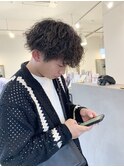 波巻きツイストパーマ