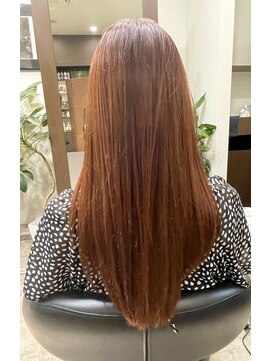 ヘアー ラウンジ コン モア(hair lounge Comme moi) 艶々オレンジブラウン