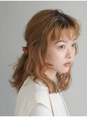 オリーブベージュ/ウェットヘア /レイヤーカット /戸塚