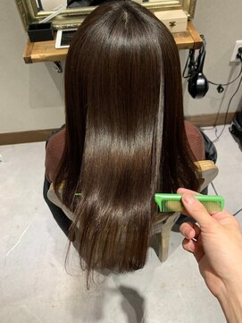 トロン(tronc) 酸熱トリートメント　ブラウン　フェミニンロング　髪質改善