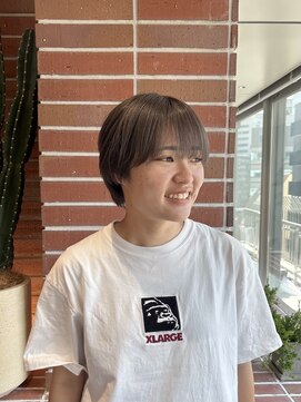 ルームヒゴバシ(room higobashi) 夏らしい！グレージュショートスタイル