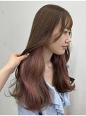 ワンポイントでお洒落なインナーカラー！