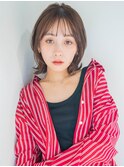 #イメチェンピンクベージュ前髪