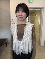 アンフェインド02(UNFEIGNED 02)&nbsp;着物ヘア/大人ガーリー/ダークアッシュ/似合わせカット/伏見