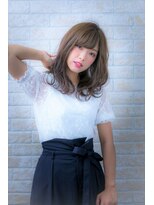 ヘアーアートシフォン 池袋西口店(Hair art chiffon)&nbsp;厚めバングクラシカルワンレンフェザーロングセンターパート