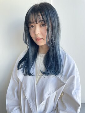 スー 渋谷(suu) 【SUN】韓国風ブルーカラー顔まわりレイヤー yurika