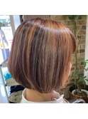 手入れ楽々♪立体カラーボブ☆