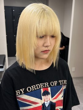 ベレーザ 渋谷(BELEZA) 4550ブロンド金髪ボブハイトーンカラータンバルモリボブ