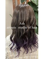 アッシュ アーティスティック スタジオ オブ ヘア(Ash artistic studio of hair) グレー×パープル