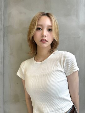 ロンド ストラーダ 心斎橋(Lond strada) 韓国前髪顔周りロング×ピンクブラウン[心斎橋/髪質改善]